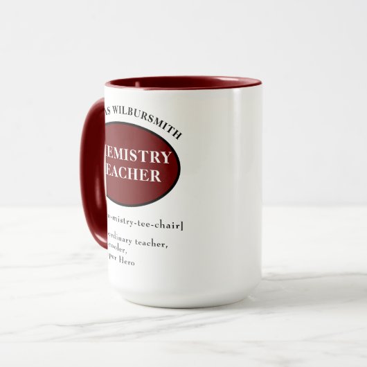化学パーソナライズされた先生 マグカップ (正面左)