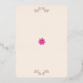 化学フラワーパーティの招待状 箔招待状 (裏面)