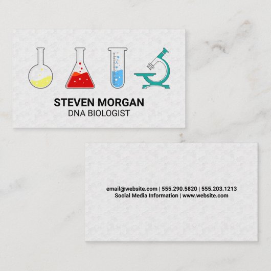 化学ベーカース |顕微鏡 名刺 (正面/裏面)