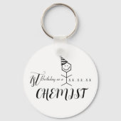 化学モダンおもしろい薬学者誕生日化学 キーホルダー (正面)
