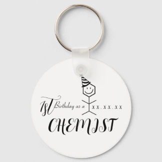 化学モダンおもしろい薬学者誕生日化学 キーホルダー