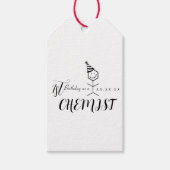 化学モダンおもしろい薬学者誕生日化学 ギフトタグ (正面)