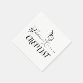 化学モダンおもしろい薬学者誕生日化学 スタンダードカクテルナプキン (角)