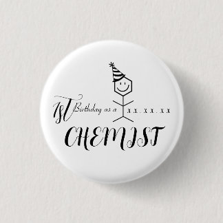 化学モダンおもしろい薬学者誕生日化学 缶バッジ
