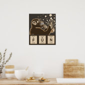 化学モンキーが発見したおもしろい ポスター (キッチン)