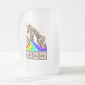 化学ユニコーンは虹を吐きます フロストグラスビールジョッキ (正面左)