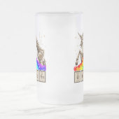 化学ユニコーンは虹を吐きます フロストグラスビールジョッキ (中央)