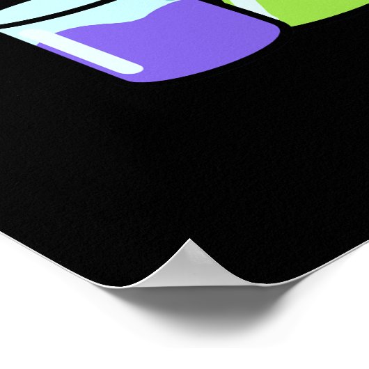 化学ラボおもしろいラブラドールドッグプンダーク ポスター (角)