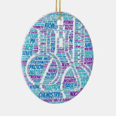 化学ワードクラウド セラミックオーナメント (右)