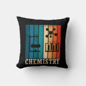 化学ヴィンテージサンセットレトロストライプパターン クッション (正面)