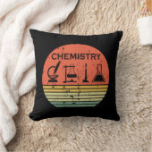 化学ヴィンテージサンセットレトロストライプパターン クッション (ブランケット)