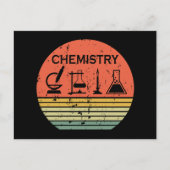 化学ヴィンテージサンセットレトロストライプパターン シーズンポストカード (正面)