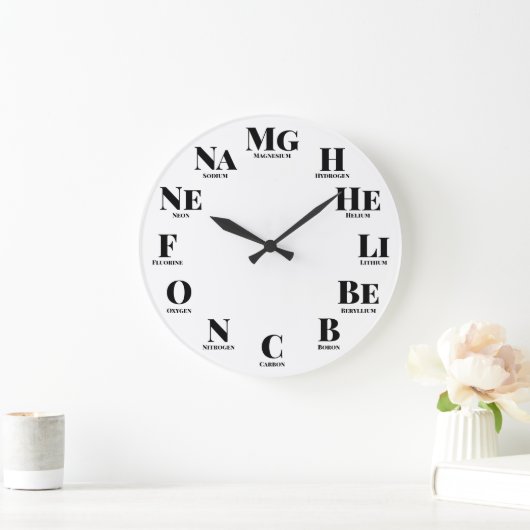 化学元素おもしろい ラージ壁時計 (ホーム)