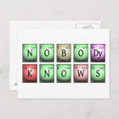 化学元素を知る人はいない ポストカード (正面/裏面)