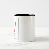 化学元素タイルWタングステン ツートーンマグカップ (中央)