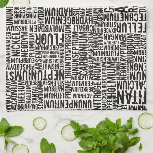 化学元素 キッチンタオル (折り畳み)