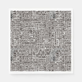 化学元素 スタンダードカクテルナプキン