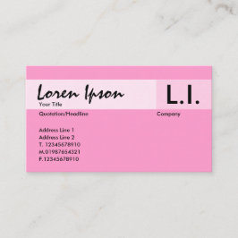 化学元素 – ピンク 名刺