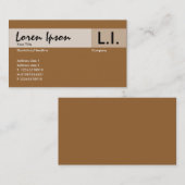 化学元素 – ミッドブラウン 名刺 (正面/裏面)