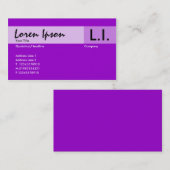 化学元素 – 紫 名刺 (正面/裏面)