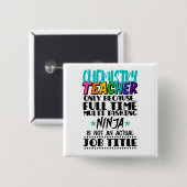 化学先生のみフルタイム数々の 缶バッジ (正面&裏面)