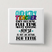 化学先生のみフルタイム数々の 缶バッジ (正面)