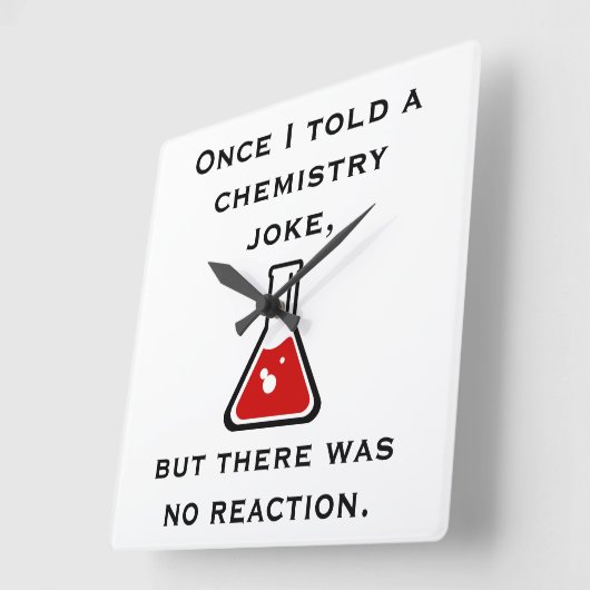 化学先生化学者おもしろいギフトギフト時計 スクエア壁時計 (傾斜)