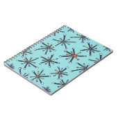 化学分子レトロモダン抽象芸術パターン ノートブック (左側)