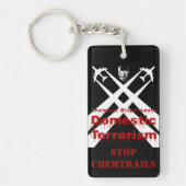 化学分散剤のareTerrorismの暗闇の背景 キーホルダー (正面)