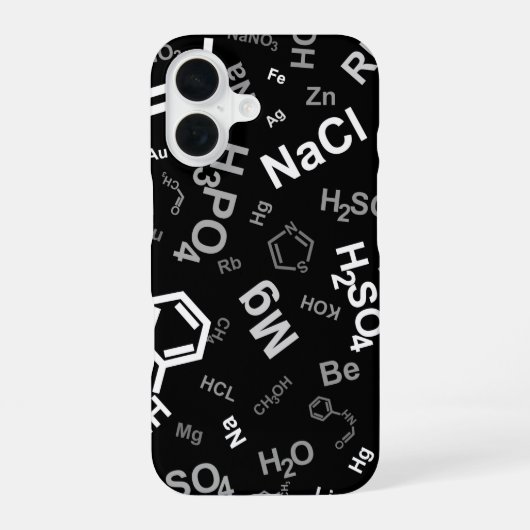 化学化合物元素 iPhone 16ケース (裏面)