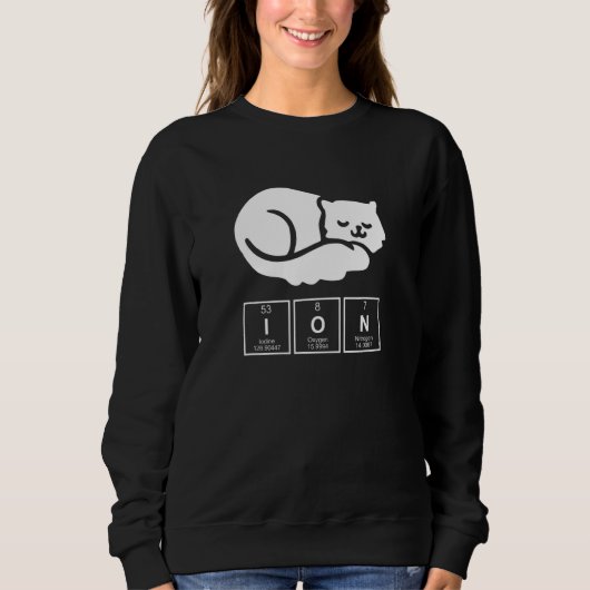 化学化学者イオンキャット スウェットシャツ (正面)