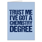 化学卒業生おもしろい成ユーモアカード (正面)