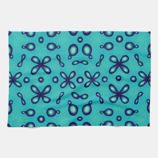 化学原子オーガニック軌道パターン キッチンタオル (横)