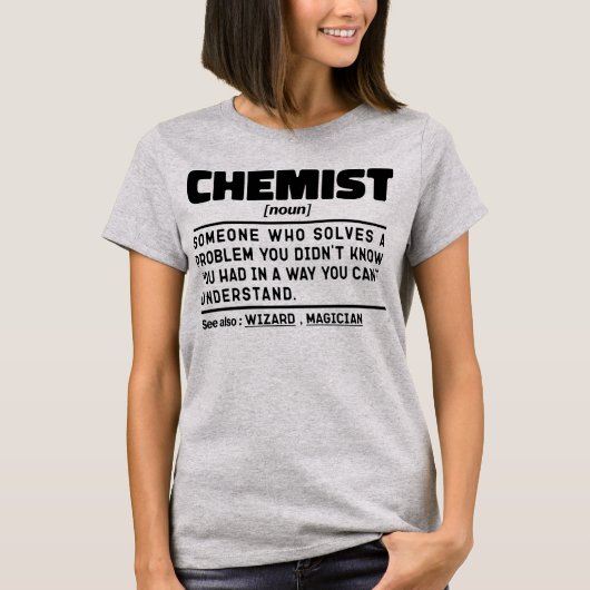 化学名詞科学愛好家ラボ技おもしろい術師 Tシャツ (正面)