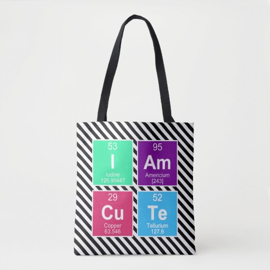 化学周期元素表： IAm CuTe トートバッグ (正面)