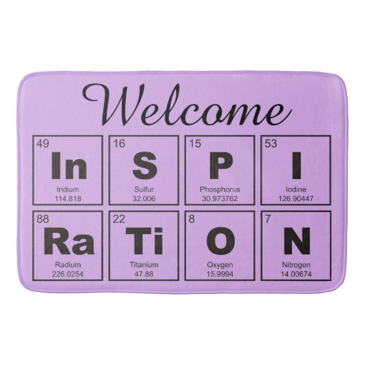 化学周期元素表： InSPIRaTiON バスマット (正面)
