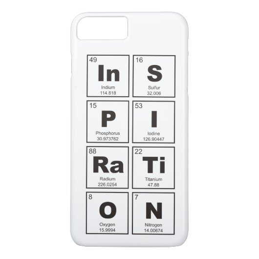 化学周期元素表： InSPIRaTiON Case-Mate iPhoneケース (裏面)