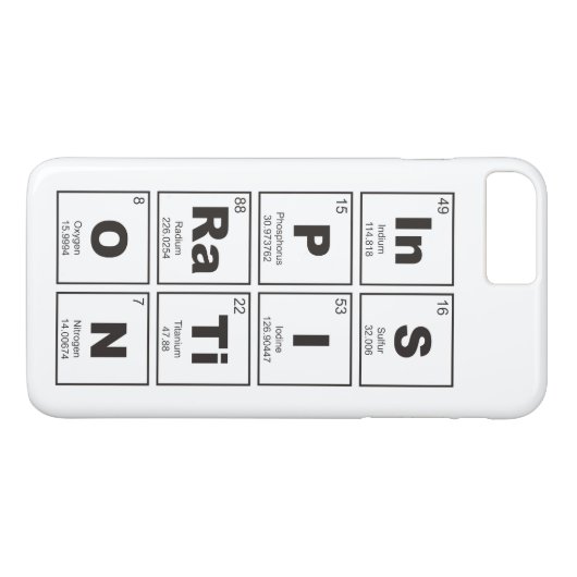 化学周期元素表： InSPIRaTiON Case-Mate iPhoneケース (裏面(横))