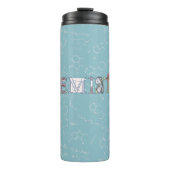 化学図とタイポグラフィ青 タンブラー (正面)