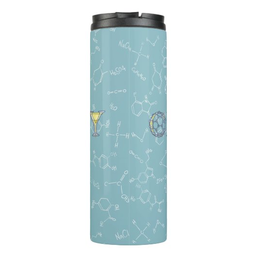 化学図とタイポグラフィ青 タンブラー (裏面)