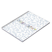 化学図パターンおよびタイポグラフィノート ノートブック (左側)