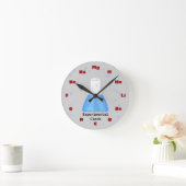 化学壁時計 – 実験時計 ラウンド壁時計 (ホーム)