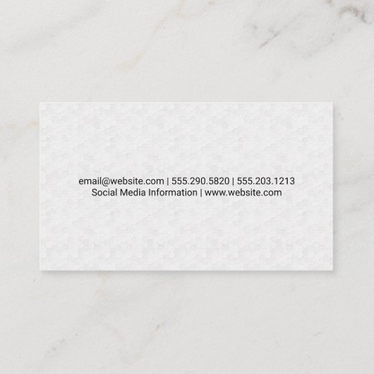 化学実験室のビーク装置 | 科学 名刺 (裏面)