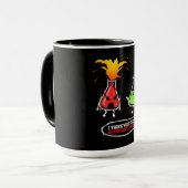 化学実験室の化学過剰反応 マグカップ (正面左)