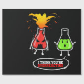 化学実験室の化学過剰反応 ラッピングペーパー (フラット)