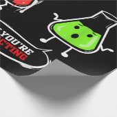 化学実験室の化学過剰反応 ラッピングペーパー (角)