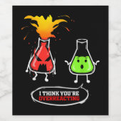 化学実験室の化学過剰反応 ワインラベル (シングルラベル)