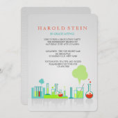 化学実験室の卒業招待状 招待状 (正面/裏面)