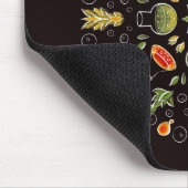 化学実験室の植物模様 マウスパッド (コーナー)