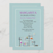 化学実験室卒業パーティー招待状 招待状 (正面/裏面)